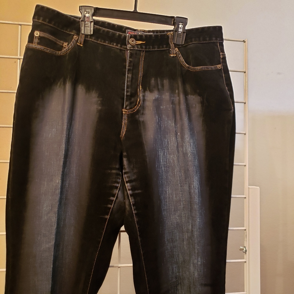 Vintage Route 66 Flocked Velvety Stretch Fit Pant